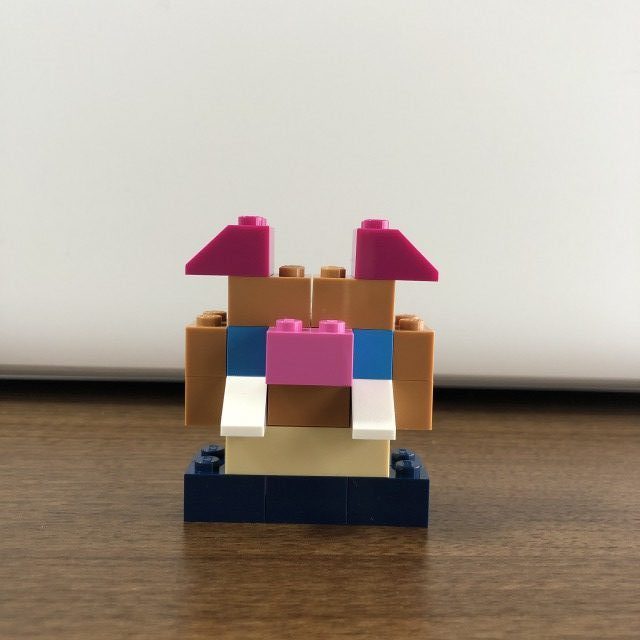 レゴクラシック10698で作った鬼滅の刃の嘴平伊之助の完成作品
