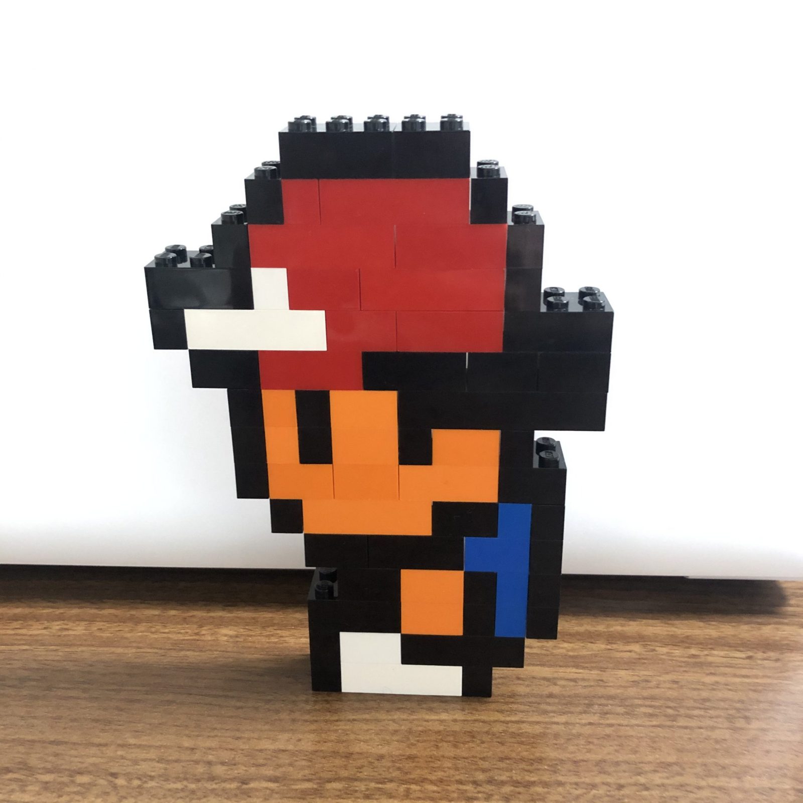 レゴで作ったドット絵風(8bit)ポケモンのサトシ